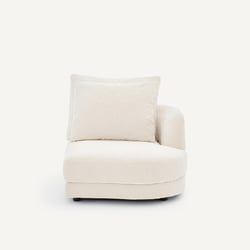 Demi-canapé droit, arrondi, modulable en velours chenille, TIBERIO AM.PM image