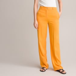 Брюки прямые струящиеся из лиоцелла LA REDOUTE COLLECTIONS image