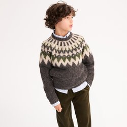 Jersey con cuello redondo de punto grueso jacquard LA REDOUTE COLLECTIONS image