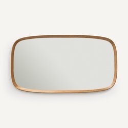 Orion 110cm High Solid Oak Rectangular Mirror AM.PM image