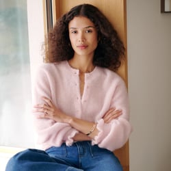 Alpaca/Wool Blend Cardigan with Button Fastening LA REDOUTE COLLECTIONS image