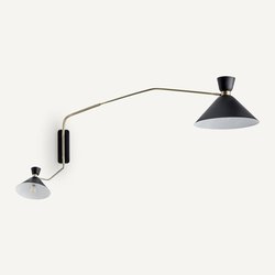 XL-Wandleuchte Zoticus, zweiflammig, Messing in Antik-Optik AM.PM image