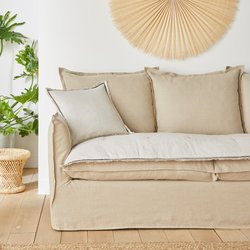 Matelas d'assise coton/lin, Menorca LA REDOUTE INTERIEURS image