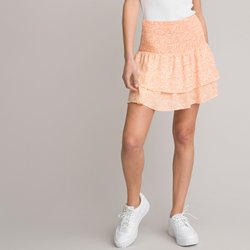 Юбка струящаяся со сборками и воланами LA REDOUTE COLLECTIONS image
