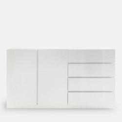 Armoire basse 2 portes penderie et 4 tiroirs, Léo LA REDOUTE INTERIEURS image