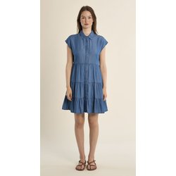 Vestido curto com mangas curtas e colarinho MOLLY BRACKEN