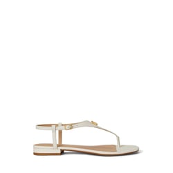Everley Leather Flat Toe-Post Sandals LAUREN RALPH LAUREN image