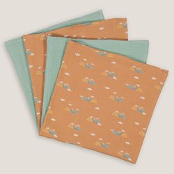 4er-Pack Wickeltücher aus Baumwollmusselin LA REDOUTE COLLECTIONS image