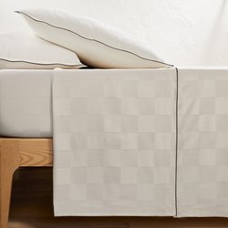 Drap plat satin de coton lavé, Victor damier LA REDOUTE INTERIEURS image