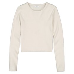 Camisola slim, gola redonda, malha canelada LA REDOUTE COLLECTIONS image