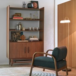 Etagère vintage plaqué noyer, Larsen LA REDOUTE INTERIEURS image