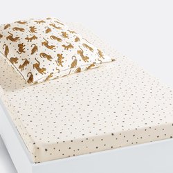 Tigris 30% Recycled Cotton Child's Fitted Sheet LA REDOUTE INTERIEURS image