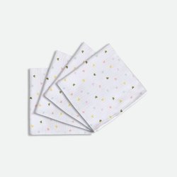 Set of 4 Scacco printed cotton muslin squares LA REDOUTE INTERIEURS image