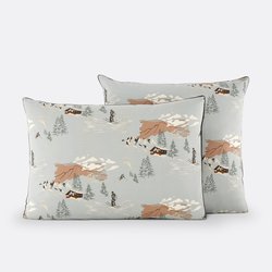 Orvaz 100% Cotton Percale 200 Thread Count Pillowcase LA REDOUTE INTERIEURS image
