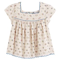 Блузка из хлопка с квадратным вырезом и цветочным принтом  EMILE & IDA X LA REDOUTE image