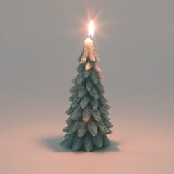 Bougie sapin en cire H16,5 cm, Caspar LA REDOUTE INTERIEURS image