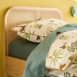Funda nórdica infantil de algodón lavado, estampado de jungla, WILA LA REDOUTE INTERIEURS image