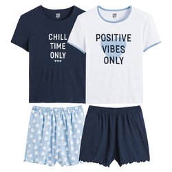 Lot de 2 pyjashorts à message LA REDOUTE COLLECTIONS image