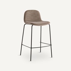 Cadeira de bar, em veludo efeito mesclado, alt. 75 cm, Tibby AM.PM image