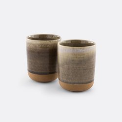 Juego de 2 tazas de gres esmaltado reactivo, Bisceto LA REDOUTE INTERIEURS image