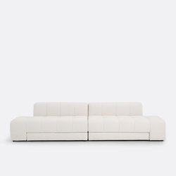 Rechte sofa, 5 zits, 4 in 1, in fijne badstof, FANO LA REDOUTE INTERIEURS image