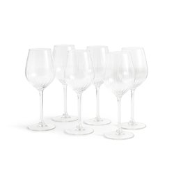 Lote de 6 copas de vino en vidrio plisado, Pliso LA REDOUTE INTERIEURS image
