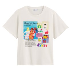 T-shirt de gola redonda com mensagem BAND OF SISTERS X LA REDOUTE image