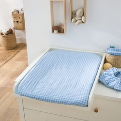 Set of 2 Croizic 100% Cotton Muslin Changing Mat Covers LA REDOUTE INTERIEURS image