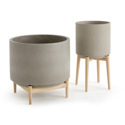 Cache-pot sur pied en hévéa H45cm, Florian AM.PM image
