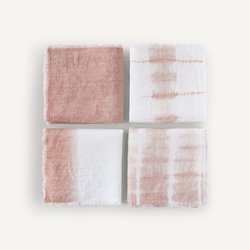 Set of 4 Sunrise Tie-Dye 100% Linen Napkins AM.PM image