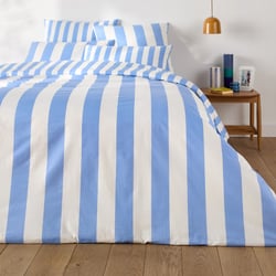 Hendaye Blue Cotton Duvet Cover LA REDOUTE INTERIEURS image