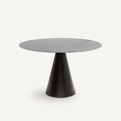 Mesa de acero efecto usado Ø120 cm, Mayra AM.PM image