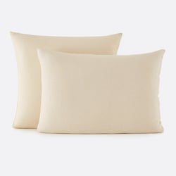 Annaba Two-Sided Washed Linen & Cotton Pillowcase LA REDOUTE INTERIEURS image