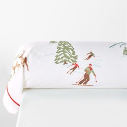 St Moritz Alipine 100% Cotton Percale 200 Thread Count Bolster Pillowcase LA REDOUTE INTERIEURS image