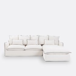 Sofá-cama de canto, em linho espesso, Odna LA REDOUTE INTERIEURS image