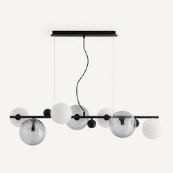 Hanglamp in smoked glas en metaal, Bullesco AM.PM image