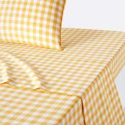 Lenzuolo piatto in cotone Veldi giallo LA REDOUTE INTERIEURS image
