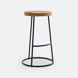 Tabouret de bar en orme H66 cm, Iska LA REDOUTE INTERIEURS image