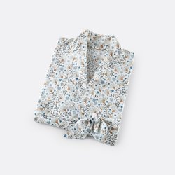 Kalyan Floral 100% Cotton Voile Kimono Bathrobe LA REDOUTE INTERIEURS image