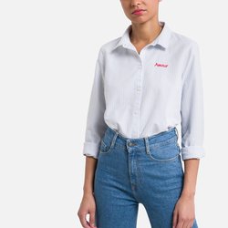 Striped Cotton Blouse PIECES image