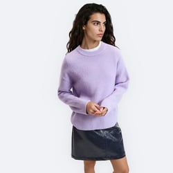 Fluffy strikket overdimensjonert genser med rund hals LA REDOUTE COLLECTIONS image
