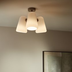 Plafoniera opalino, scanalato, Fosca AM.PM image