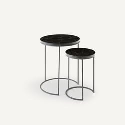 Set of 2 Anaximène Agate & Metal Nesting Side Tables AM.PM image