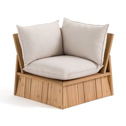 Fauteuil d'angle de jardin, acacia, Brut LA REDOUTE INTERIEURS image