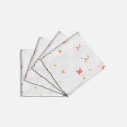Lot de 4 langes imprimés, en gaze de coton, CHATEAU LICORNE LA REDOUTE INTERIEURS image
