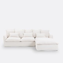 Sofá cama rinconero de lino grueso Bultex, Odna LA REDOUTE INTERIEURS image
