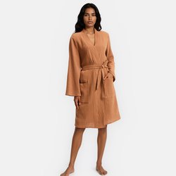 Signatures Margot Kimono Bathrobe in Cotton Muslin LA REDOUTE COLLECTIONS image