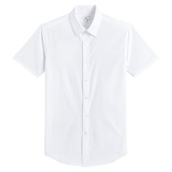 Recht hemd met korte mouwen in popeline LA REDOUTE COLLECTIONS image
