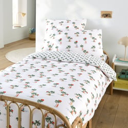 Tapahi Palm Tree Print 50% Recycled Cotton Child's Duvet Cover LA REDOUTE INTERIEURS image