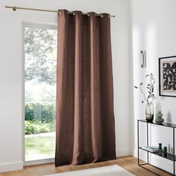 Onega Washed Linen Curtain with Eyelets LA REDOUTE INTERIEURS image